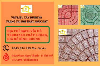 Địa chỉ phân phối gạch vỉa hè terrazzo chất lượng, giá rẻ tại Bình Dương