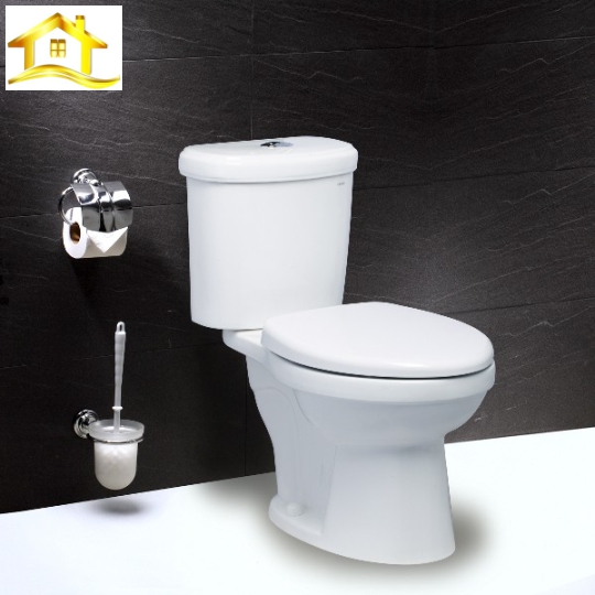 BỒN CẦU 2 KHỐI CAESAR CT1338 1 NHẤN NẮP THƯỜNG