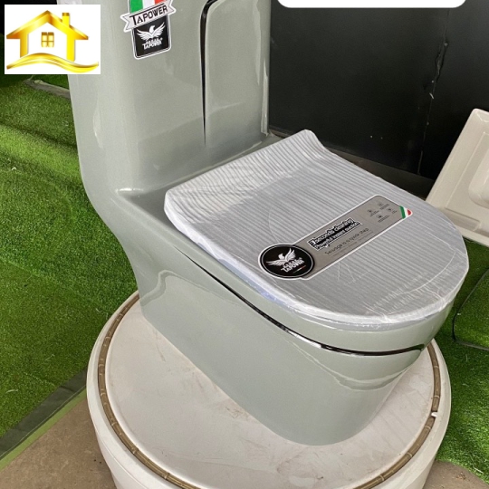 Bồn cầu 1 khối màu xám PW-804